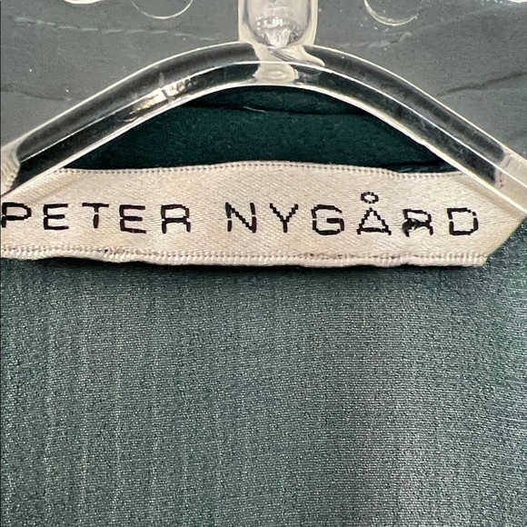 Peter Nygard Deep Teal sheer Blouse - Picture 2 of 5